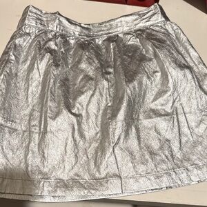 NWT Maan/Max & Lola Silver Metallic Skirt - Girl’s Size 8